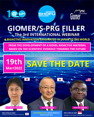 GIOMER/S-PRG FILLER The 3rd INTERNATIONAL WEBINAR (Free Online Event Zoom Webinar)